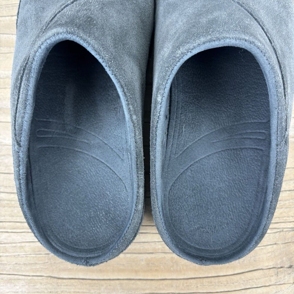FitFlop Clogs Womens 8 Suede Slip On Mules Shoe Gray Walking Work Out Comfort - Picture 10 of 14